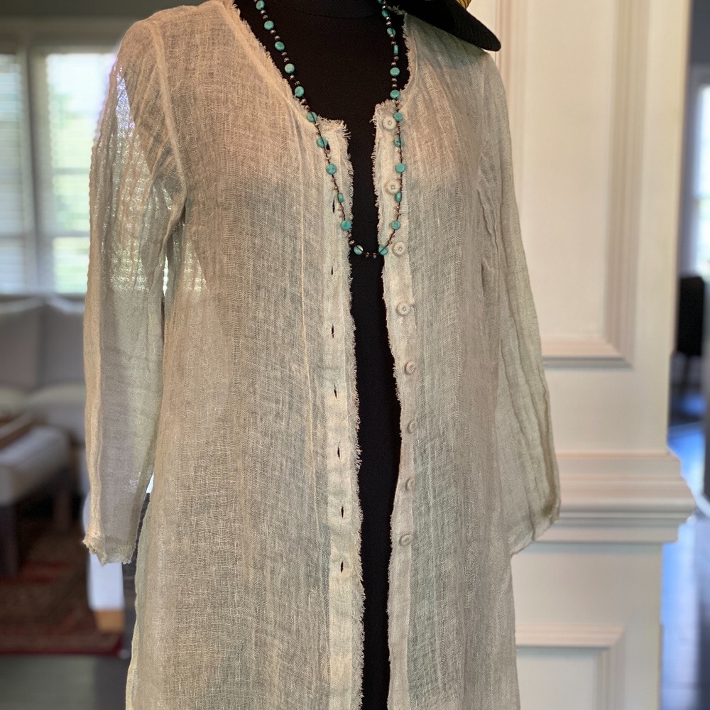 NWT EILEEN FISHER Linen Gauze Tunic Top